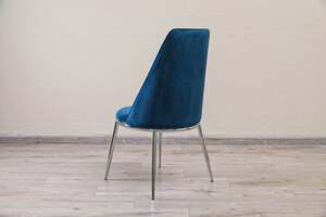 Pan Home Amador Dining Chair High Back - Blue & Silver