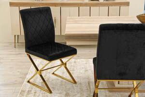 Pan Home Demoss Dining Chair - Black & Gold