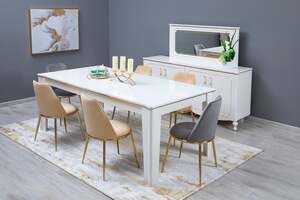 Pan Home Coolplus 8 Seater Dining Table - Beige