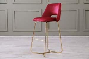 Pan Home Tama Bar Chair - Red & Gold