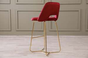 Pan Home Tama Bar Chair - Red & Gold