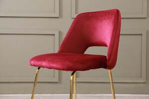 Pan Home Tama Bar Chair - Red & Gold