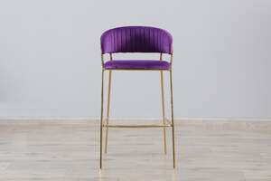 Pan Home Viedma Bar Chair - Purple & Gold