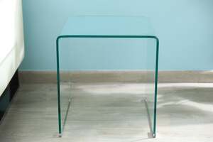 Pan Home Goldenlight End Table Glass - Clear