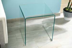 Pan Home Goldenlight End Table Glass - Clear