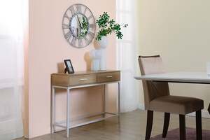 Pan Home Nicosia Console Table With 2 Drawers - Natural