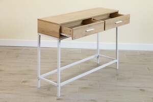 Pan Home Nicosia Console Table With 2 Drawers - Natural