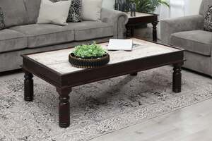 Pan Home Brigitta Coffee Table Solid Wood - Brown & Natural