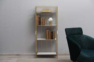 Pan Home Axtell 3-tier Shelving Unit- Gold