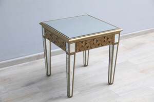 Pan Home Zelanid End Table Mirror - Gold