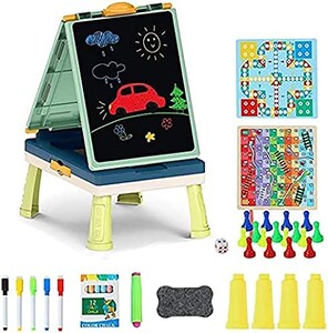 Toy Land 2 in 1 Multipurpose Talented Painter Double Faced Drawing Board with a Board Game