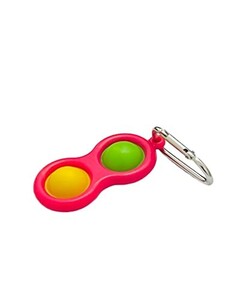 Toy Land Simple Dimple Fidget Keychain Toy, Fidget Keychain Relieve Anxiety Stress Fidget Toy (pink)