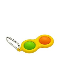 Toy Land Simple Dimple Fidget Keychain Toy, Fidget Keychain Relieve Anxiety Stress Fidget Toy (yellow)