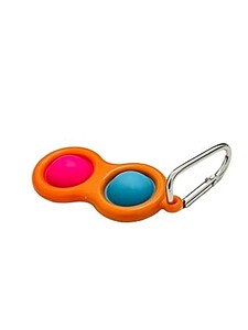 Toy Land Simple Dimple Fidget Keychain Toy, Fidget Keychain Relieve Anxiety Stress Fidget Toy (orange)