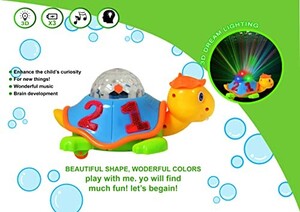 Toy Land Battery Operated Turtle Toy Figure with Light and Sound for Kids