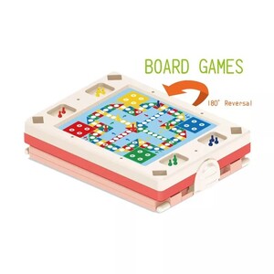 Toy Land Kids Multifunction Double Faced Drawing Board, Kids Educational Erasable Drawing Board with Board Games