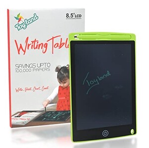 Toy Land 8.5 inch LCD Writing Tablet and Drawing Board with Doodle Pad Portable Electronic Writer Environmental Writing and Drawing Memo Board (Green)