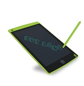 Toy Land 8.5 inch LCD Writing Tablet and Drawing Board with Doodle Pad Portable Electronic Writer Environmental Writing and Drawing Memo Board (Green)