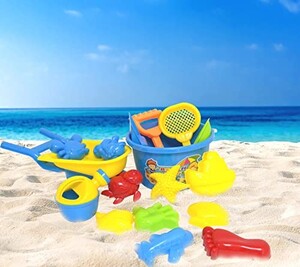 Toy Land Multicolor Kids Outdoor Toys 16 Pcs Beach and Sand Toys Set for Kids