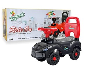 Toy Land Kids Walker Ride On Push Car Toy Outdoor-Black