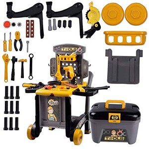 Toy Land Multicolor 3 in 1 Portable Complete Engineering Role Play Tool Kit Play Set in a Suitcase for Kids