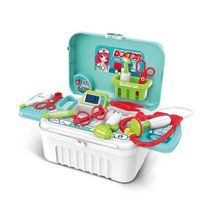 Toy Land 3 In 1 Portable Travel Trolley Children Role Play Doctor Luggage Play Set Toy For Girl And Boys