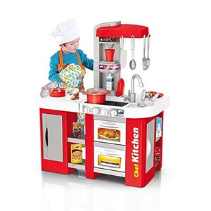 Toy Land 53 Pcs Multifunction Role Play Water Spraying Kitchen Set with Light and Sound for Kids