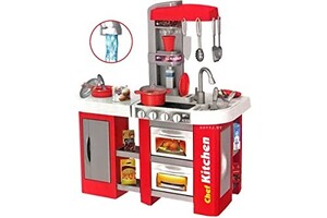 Toy Land 53 Pcs Multifunction Role Play Water Spraying Kitchen Set with Light and Sound for Kids