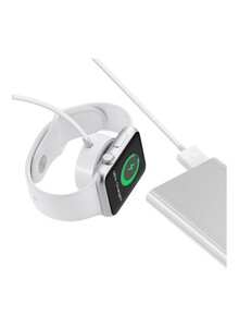 Generic Wireless Magnetic Charging USB Cable Adapter For Smart Watch White