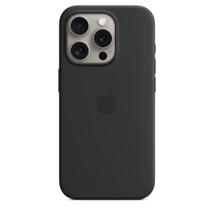 Apple iPhone 15 Pro Max Silicone Case Mt1m3zm/a Black With Magsafe