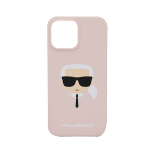 KARL Lagerfeld Liquid Silicone Case s Head For Iphone 13 Pro Light Pink