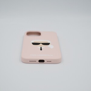 KARL Lagerfeld Liquid Silicone Case s Head For Iphone 13 Pro Light Pink