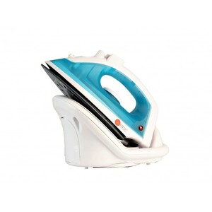 AFRA Japan Cordless Steam Iron, 1600 W,  Multiple Functions, Ceramic Coat Soleplate, Quick Reheat, Cordless, Water Level Indicator, Overheat Protection,  Smooth Ironing, White/Blue, G-MARK, ESMA, ROHS, and CB Certified with 2 years Warranty