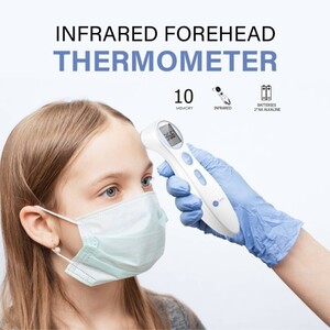 AFRA Japan, Infrared Forehead Thermometer, AF-301ITG, Non-Contact, White, Gun Type, 2 Year Warranty