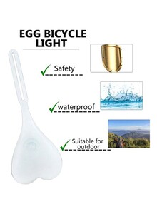 Generic Waterproof Egg Bicycle Lamp 15x10x8.5cm