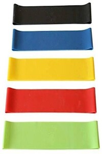 Generic Set Of 5 Loops Exercise Resistance Bands
