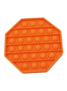 ماركة غير محددة لعبة الضغط على الفقاعات الحسية، Pop It Fidget ثمانية الشكل، باللون برتقالي