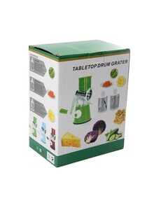 Generic Tabletop Drum Grater White/Green/Silver