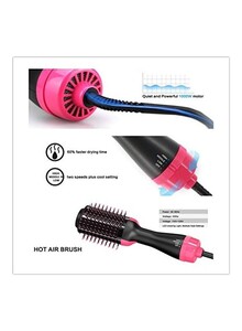 Generic 3-in-1 Hot Air Brush Black/Pink