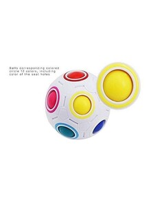 ماركة غير محددة لعبة بازل ماجيك بتصميم كرة بألوان قوس قزح
