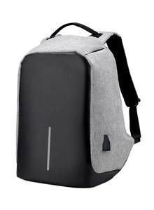 Generic Anti Theft Backpack With USB Charging Port Grey