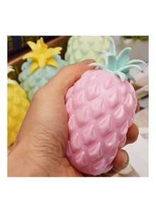 Generic 1 Pcs Stress Ball Fidget Toy Cute Pineapple Ball Stress Relief Squeeze Stretchy Ball Soft Sensory Toy Pink Pink