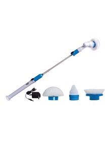 Generic 5-Piece Spin Scrubber Mop Set Blue/White/Silver