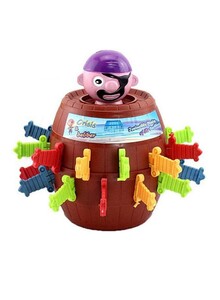 Generic Pirate Bucket Lucky Stab Pop Up Game Toy 13 x 8.5 x 8.5centimeter
