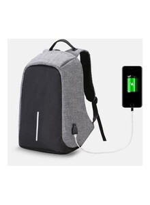 Generic Antitheft Travel Backpack Capacity Waterproof Nylon Laptop Bag Usb Charging 15.6inch Grey