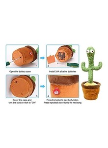 XiuWoo XiuWoo Cactus Plush Stuffed Toy With Music