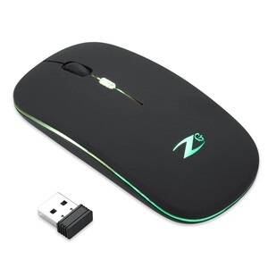 ZOOOK Wireless RGB LED Gaming Mouse, 2400DPI, with Built-in Rechargeable battery black