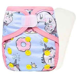 Little Story - New Born Reusable Diaper with Insert - Unicorn