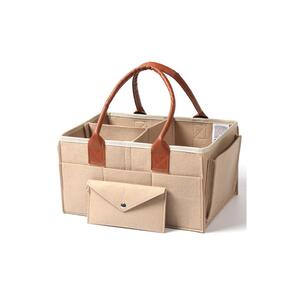 Little Story Diaper Caddy+Travel Pouch-Medium-Ivory Little Story Diaper Caddy+Travel Pouch-Medium-Ivory