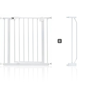 Baby Safe - Metal Safety Gate w/t 10cm Extension - White